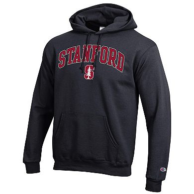 Men's Champion® Black Stanford Cardinal Arch Over Logo Pullover Hoodie
