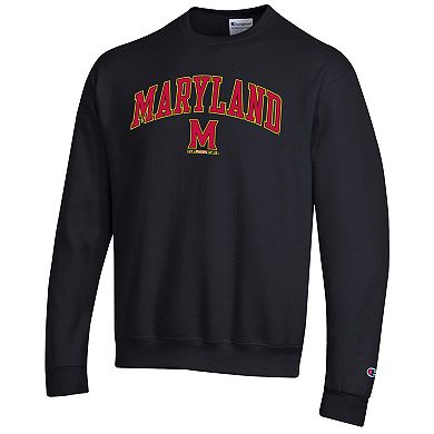 Men's Champion® Black Maryland Terrapins Arch Over Logo Pullover Sweatshirt