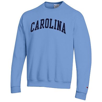 Men's Champion Carolina Blue North Carolina Tar Heels Basic Arch Fleece Pullover Sweatshirt