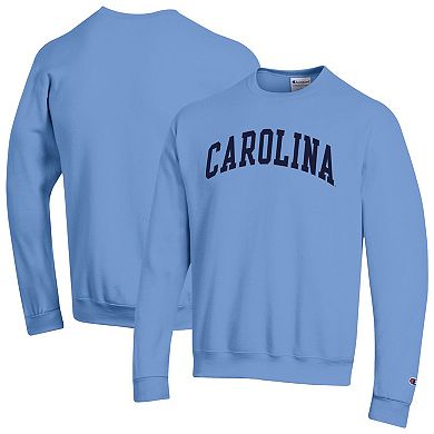 Men's Champion Carolina Blue North Carolina Tar Heels Basic Arch Fleece Pullover Sweatshirt