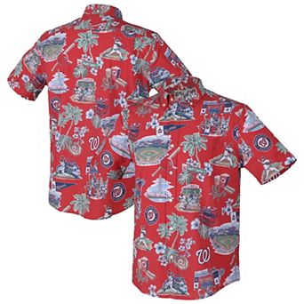 Men's�Reyn Spooner Red Washington Nationals Scenic Tri-Blend Button-Down Shirt