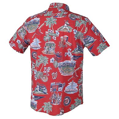 Men's Reyn Spooner Red Washington Nationals Scenic Tri-Blend Button-Down Shirt