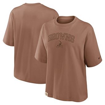 Women's Nike Brown Cleveland Browns Glory Arch Boxy T-Shirt