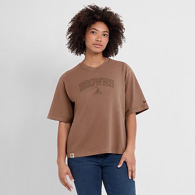Women's Nike Brown Cleveland Browns Glory Arch Boxy T-Shirt