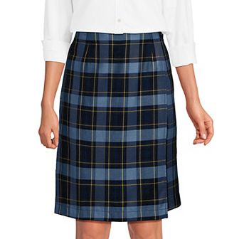 Women's Lands' End Plaid A Line Skort