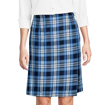 Women's Lands' End Plaid A Line Skort