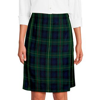 Women's Lands' End Plaid A Line Skort