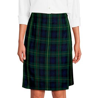 Women's Lands' End Plaid A Line Skort