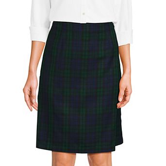 Women's Lands' End Plaid A Line Skort