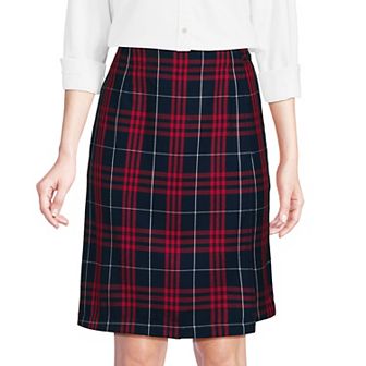 Women's Lands' End Plaid A Line Skort