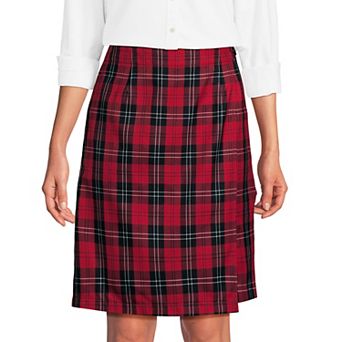 Women's Lands' End Plaid A Line Skort