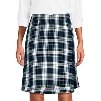 Women's Lands' End Plaid A Line Skort
