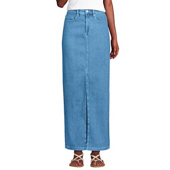 Women's Lands' End Soft Denim Maxi Skirt
