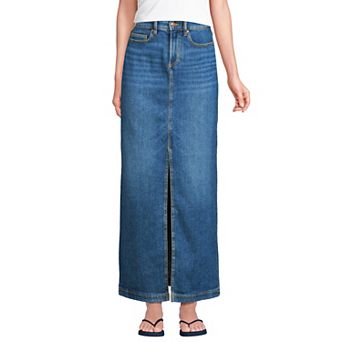 Women's Lands' End Soft Denim Maxi Skirt