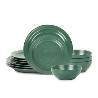 Stone Lain Orbit Stoneware 12 pc Round Dinnerware Set