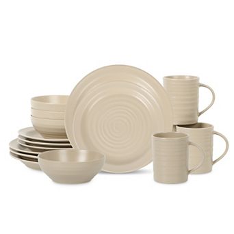 Stone Lain Orbit Stoneware 16 pc Round Dinnerware Set