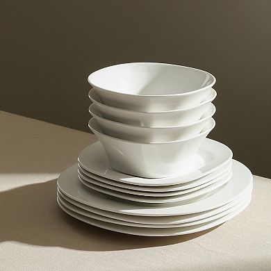 Stone Lain Quadro Porcelain 12-pc. Square Dinnerware Set