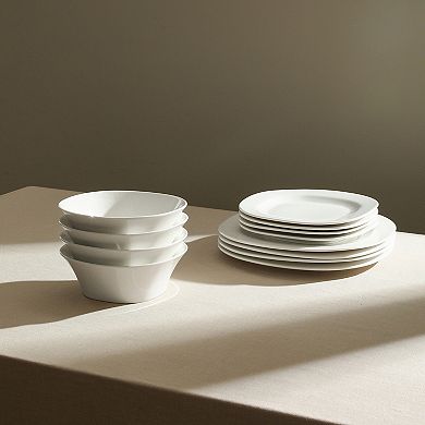 Stone Lain Quadro Porcelain 12-pc. Square Dinnerware Set