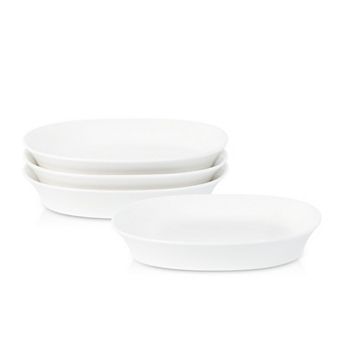 Stone Lain Quadro Porcelain 4 pc Square Pasta Bowl Set
