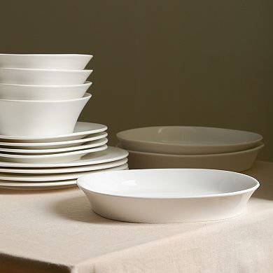 Stone Lain Quadro Porcelain 4-pc. Square Pasta Bowl Set