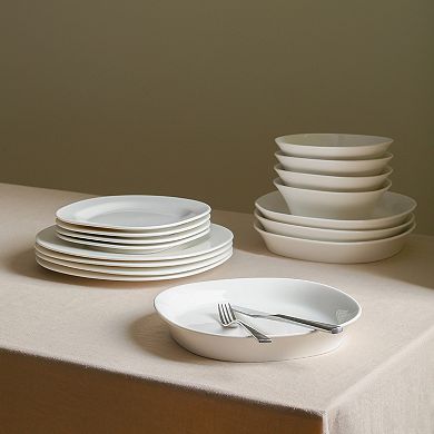 Stone Lain Quadro Porcelain 4-pc. Square Pasta Bowl Set