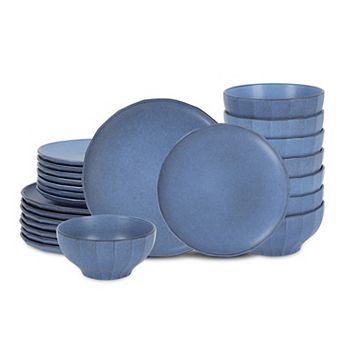 Stone Lain Rio Stoneware 24 pc Textured Dinnerware Set