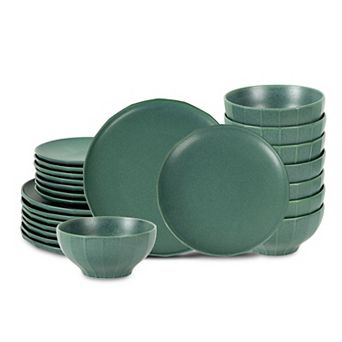 Stone Lain Rio Stoneware 24 pc Textured Dinnerware Set