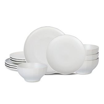 Stone Lain Rio Stoneware 12 pc Textured Dinnerware Set