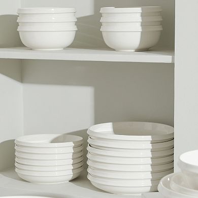 Stone Lain Verso Porcelain 24-pc. Round Dinnerware Set