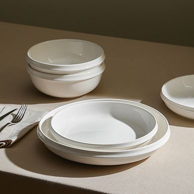Stone Lain Verso Porcelain 24-pc. Round Dinnerware Set