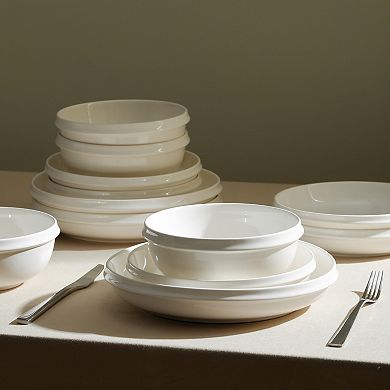 Stone Lain Verso Porcelain 12-pc. Round Dinnerware Set