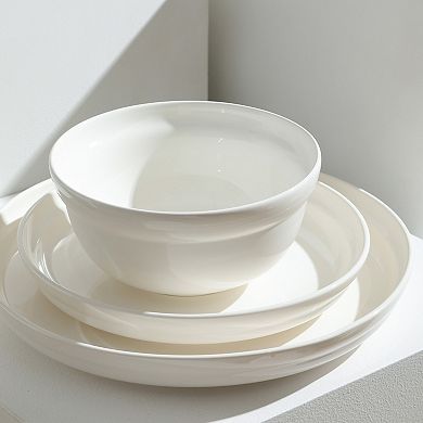 Stone Lain Virtuo Porcelain 12-pc. Round Dinnerware Set