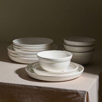 Stone Lain Virtuo Porcelain 12-pc. Round Dinnerware Set
