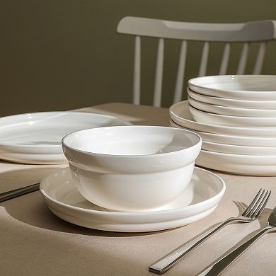Stone Lain Virtuo Porcelain 24-pc. Round Dinnerware Set