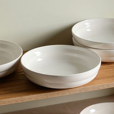 Stone Lain Virtuo Porcelain 4-pc. Round Pasta Bowl Set