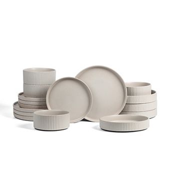 Stone Lain Haven Stoneware 16 pc Round Dinnerware Set