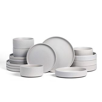 Stone Lain Haven Stoneware 16 pc Round Dinnerware Set
