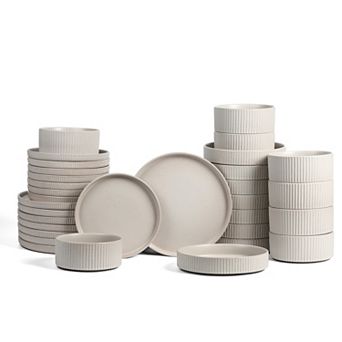 Stone Lain 32 pc Stoneware Round Dinnerware Set