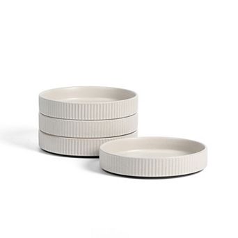 Stone Lain Haven Stoneware 4 pc Round Pasta Bowl Set