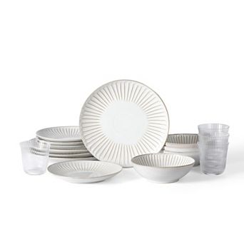 Stone Lain Linea Stoneware 16 pc Dinnerware Set