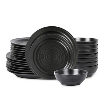 Stone Lain Orbit Stoneware 24 pc Round Dinnerware Set