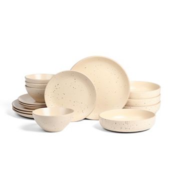 Stone Lain Lauren Stoneware 16 pc Rustic Dinnerware Set