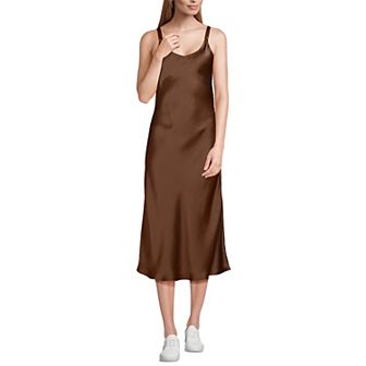 Women's Lands' End Satin Slip Dress