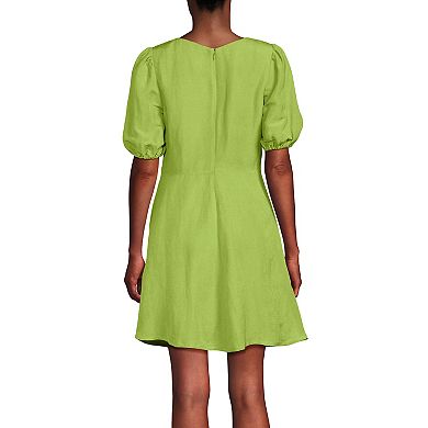 Women's Lands' End Puff Sleeve Above the Knee Dress