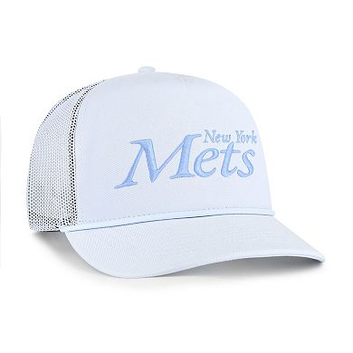 Men's '47 Light Blue New York Mets Foundation Script Hitch Adjustable Trucker Hat