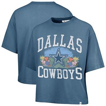 Women's�'47 Navy Dallas Cowboys Florentina Montauk Cropped T-Shirt