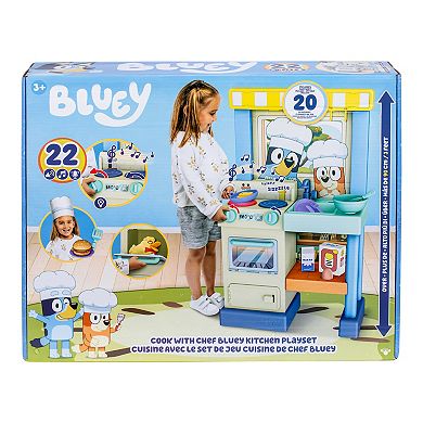 Bluey Deluxe Cook and Clean Kitchen Playset with Accessories