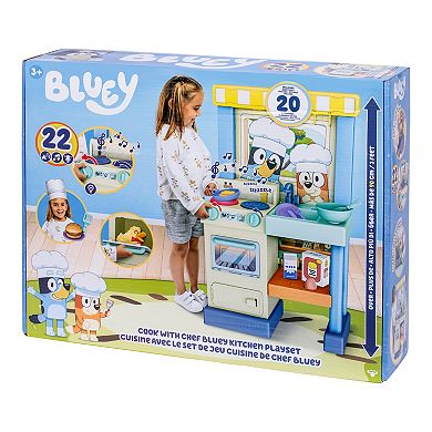 Bluey Deluxe Cook and Clean Kitchen Playset with Accessories
