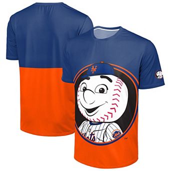 Men's FOCO Royal/Orange New York Mets Big Logo Mascot T-Shirt
