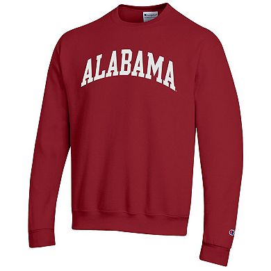 Men's Champion Crimson Alabama Crimson Tide Basic Arch Fleece Pullover Sweatshirt